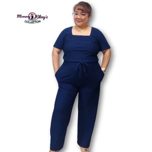 Samantha Square Neck Coords Set for Plus Size Women | Top + Garterized Pants with Pockets | Fits XL to 3XL ONHAND Plain and Retro Wave soft bark v