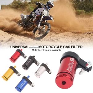 Universal Aluminium Inline Oil Gas Fuel Filter Petrol Diesels Filter  Alloy Oil Filters for Motorcycle Pit Dirt Bike 1PCS