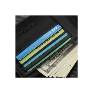 Black Leather Wallet for Men Card New Purse Bag Wallet Functional Small Bag Hard Coin Wallet ABS Material No Brand Registered