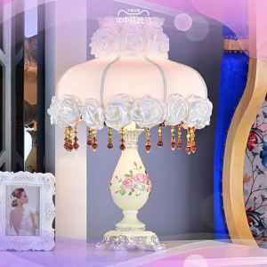 HENGPai | Romantic French Country Rose Gift Wedding Room Atmosphere Table Lamp