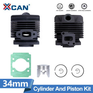 XCAN 34mm Cylinder Piston Kit for TL26/CG260 1E34F 26CC Lawn Mower Brush Cutter Grass Trimmer Hedge Spare Parts