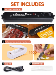 Portable Vacuum Sealer Machine Food Automatic Plastic Bag Sealing Machine Vacuum Fresh Keeping Bag Plastic Packaging Integrated Vacuum Machine Dry And Wet Mode Home Kitchen Commercial