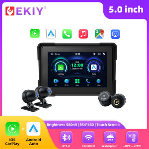 EKIY 5 inch Portable Motorcycle Carplay Display Screen Moto GPS Waterproof Wireless Android Auto Carplay Motorcycle Navigation