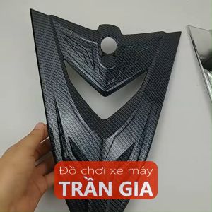 Ốp mặt nạ trước xe Exciter ex 155 vva ex155  xi inox cacbon carbon năm 2020 2021 2022 2023 - phụ kiện trang trí