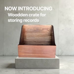 กล่องเก็บแผ่นเสียง กล่องใส่แผ่นเสียง ขนาด12" (สินค้าในไทย)