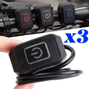 Xe Máy Sửa Đổi Chuyển Đổi Không Thấm Nước Nút Với đèn LED Đèn Pha Sừng Điều Khiển Trên Off Mông bệ cần điều khiển Phụ Kiện