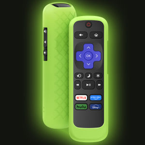 Soft Silicone Luminous Protective Case With Rope For TCL Hisense Roku TV Remote Control Protective Cover Shell With Lanyard