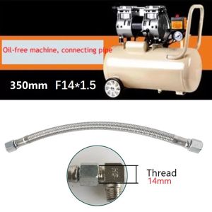 Connecting Pipe Air Compressor Flexible Hose 350mm Air Pump Stainless Steel Check Valve Connecting Pipe Oil-Free Air Compressor
