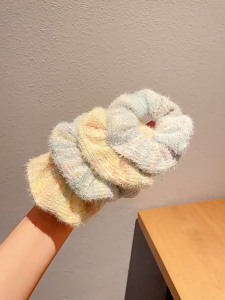 IKAT RAMBUT ANTI RONTOK SCRUNCHIE HIJAB KOREAN STYLE CEPOL SANGGUL ANTI PUSING BAHAN WOL ANTI MELAR UKURAN MEDIUM KARET