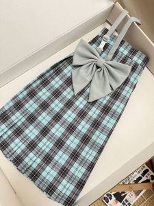 กระโปรงสั้นสไตล์ญี่ปุ่นสีเขียวมิ้นต์ กระโปรงสั้นจีบ กระโปรงสั้นทรงเอเอวสูง แฟชั่นฤดูใบไม้ร่วง กระโปรงสั้นทรงเอ