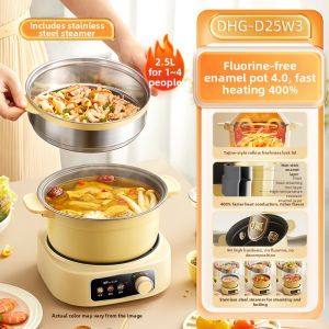 Bear | Multifunction Small Stainless Steel Electric Cooking Pot