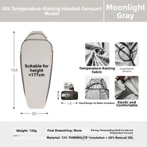 Portable Travel Silk Sleeping Bag Liner