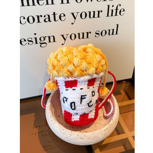 [Finished] Popcorn Crochet Bag DIY Woven Bag Cute Special-Interest Design Personalized Spoof Crossbody Bucket
