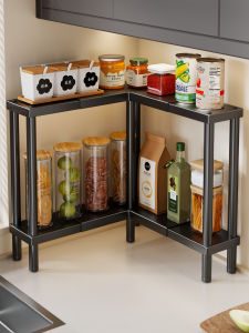 evesigar | Corner Space-saving Spice Organizer Triangle Rack