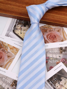 Blue Red Grooms Wedding Neckties Dots Striped Jacquard For Group Business Annual Meeting Formal Wear Ties For Men Accessories