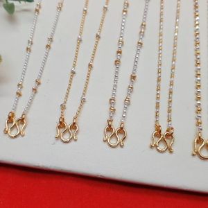 สร้อยคอสองกษัตริย์ คละแบบ 2k ลายไข่ปลา 16-18 นิ้ว ทำจากทองเหลือง ใส่ได้ทุกโอกาส ใส่อาบน้ำได้ รูปถ่ายจากสินค้าจริง