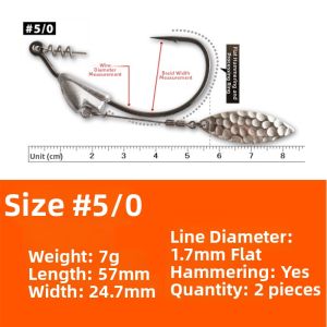OWNER | Anti-slip Weighted Crankbait Hooks with Spinning Blades