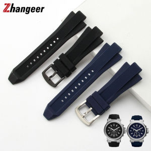 Zhangeer Silicone Watchband for MK Michael Kors Raised Mouth Watch Strap MK8730 MK9019 MK8295 MK8492 MK9020 MK8184 8729 Wrist Rubber Strap Watch Accessories
