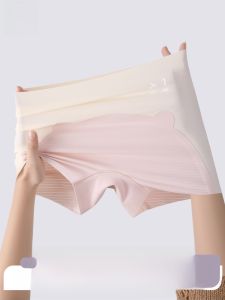 MiiOW | กางเกงกันแสงแดดแบบบางไร้ตะเข็บผ้าไหมน้ำแข็งสำหรับผู้หญิงในช่วงฤดูร้อน กางเกงชั้นในเสริมหน้าท้องและกระชับสัดส่วนแบบสองชั้น