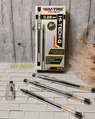 pulpen pena HI-TECH-Q v-tro 028 mm 1 pak isi 12 pcs pena