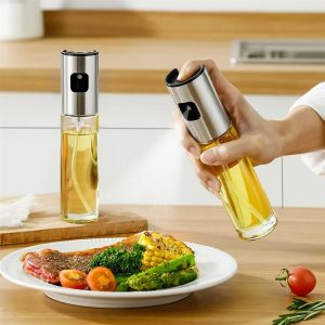 Glass Oil Sprayer for Cooking Olive Spray Mister for Salad BBQ Kitchen Baking Empty Vinegar Bottle 100ml