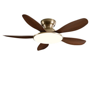 HUANGJIANG | Ceiling Retro Walnut-colored Fan Light