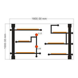 Old Iron Square Industrial Style Wall Mounted Storage Rack Multi-Layer Partition Iron Art Metal Processing Display Shelf