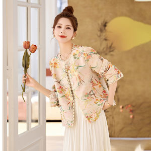 MANWUJINGLING | Luxury Lace And Puff Sleeve Chinese Style Jacket