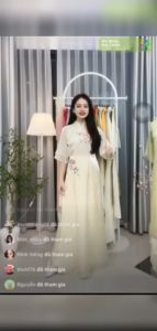 Áo dài cách tân nữ thêu hoa thủ công đính ngọc truyền thống tay lỡ phối tơ óng màu Trắng sữa may sẵn - Cẩm Chướng