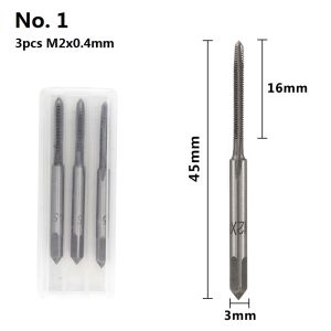 XCAN 3pcs M2-M24 Thread Tap HSS Machine Plug Tap Right Hand Metric Screw Tap Drill Thread Tool For Metalworking
