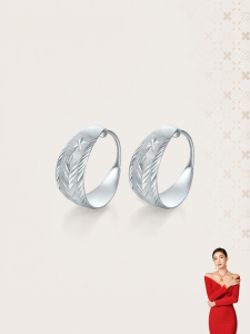 Luxury Ear Hoop PT950 Platinum