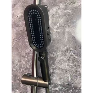 BATHI Kepala Shower Pancuran Set 3 Mode Pengaturan High Pressure Adjustable Black Shower Head - YJ230