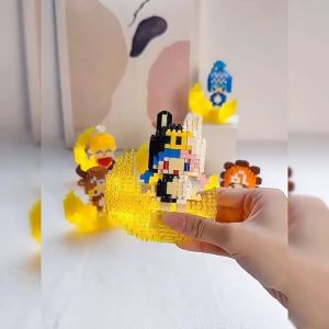 Mainan Bricks Karakter Kartun LED 12 Konstelasi Mini Puzzle Blok Anak Perempuan
