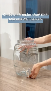 Bình đựng thủy tinh Lebenlang LBL1223 bình nước có vòi 85L dùng trong tủ lạnh đựng trà - hàng chính hãng