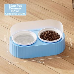 HELLOLEIBOO | Ceramic Anti-Spill Large Mouth Cat Bowl