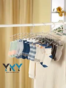 20 Clips Stainless Steel Clothes Drying Hanger Windproof Clothing Rack Clips Sock Laundry Airer Hanger Underwear Socks Holder