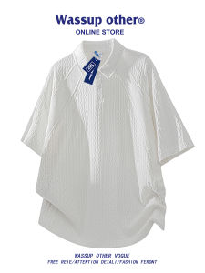 American Silky Short Sleeve Polo Shirt Summer Loose
