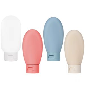 4 Cái/bộ 60Ml Bộ Chai Du Lịch Silicon Mềm Có Thể Đổ Lại Dầu Gội Hộp Đựng Ống Bóp Chai Rỗng Để Bảo Quản Chất Lỏng