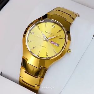 OLEVS 8697 WristWatch Minimalist Diamond Quartz Watch For Man Steel Belt Date Clock Luminous Waterproof Watches