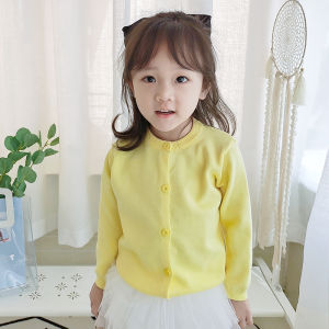 Girls Knitted Open Cardigan Spring Autumn Lightweight Outerwear Baby Red Sweater Coat Childrens Fashionable Winter Top