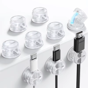 joyroom | Joyroom 9PCS Magnetic Cable Clips Cable Smooth Adjustable Cord Holder Under Desk Cable Management Wire Keeper Cable Organizer