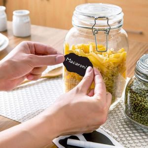 8-108pcs/Set Chalkboard Labels Spice Sticker Organizer Label for Household Kitchen Jars Bottles Blackboard Stickers with Pen New
