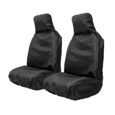 AUTO HIGH Waterproof Car Seat Covers Front Pair Nylon Seat Protector Universal for Most Car Van SUV Truck - Black