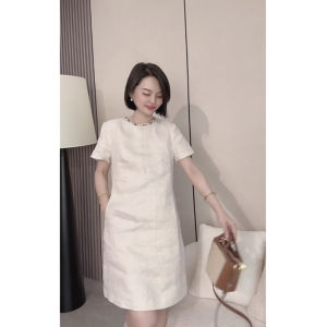 Elegant Unique Pearl-Decorated Mini Dress