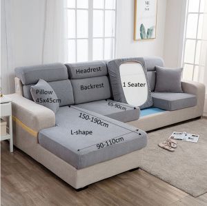 CozyJoy Sofa Cover Sarung Kusyen L-Shape 1/2/3 Seater 95cm wide Sofa Protector Kusyen Cover Sarung Sofa Kerusi