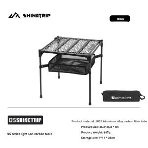 Shinetrip | ShineTrip Qinglan Carbon Fiber Outdoor Camping Table – Lightweight Portable and Foldable (Carbon Fiber & Aluminum Alloy)