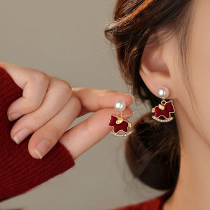 Pianist | Red Velvety Fomart Earrings S925 Silver