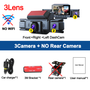 1080P HD DashCam for Cars 3/4 Channel WIFI Camera 360° Video Recorder Rear View Camera Car DVR 24H Hardware Kit Car Assecories
