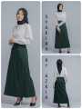 Rok kerja wanita kantor A line pinggang karet elastis polyester premium import stretch syakira. 