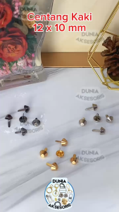 Accesories Tas Centang Kaki Tas 12x10 mm (Kaki Tancap - Siap Pakai) - Aksesoris Tas (IMPORT)